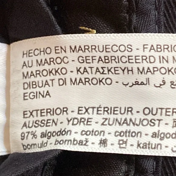 NWT. Massimo Dutti Black Cotton Blend Slim Fit Chino Trousers. Size 32.